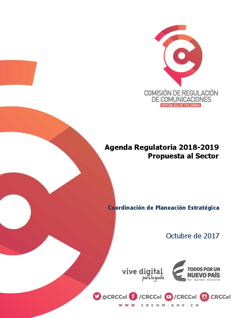 Propuesta Agenda Regulatoria CRC 2018