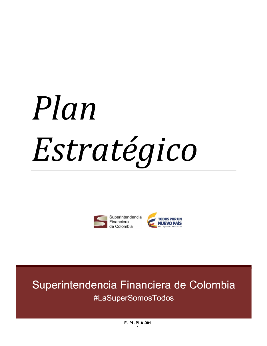 Plan Estratégico - Superintendencia Financiera de Colombia