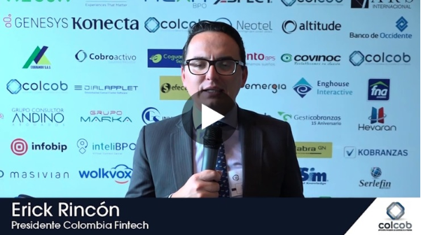 Erick Rincón Presidente de Colombia Fintech en Congreso de crédito y cobranza